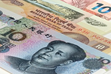 Banknoten der BRIC Staaten
