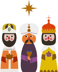 The three kings of orient. Retro illustration