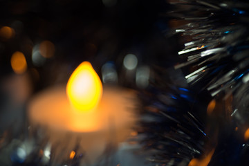 Fototapeta na wymiar blurry candle backgrounds in the Light