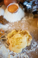 Traditional Christmas cookies from Alsace France Shallow DOF