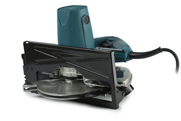circular saw on white background
