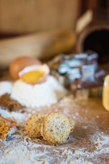Traditional Christmas cookies from Alsace France Shallow DOF
