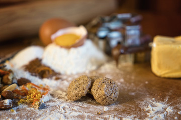 Traditional Christmas cookies from Alsace France Shallow DOF