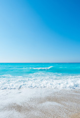 Fototapeta na wymiar Amazing beach with clear waters in Greece