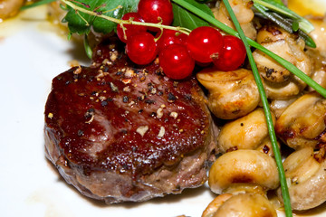 Rindersteak mit Champignons