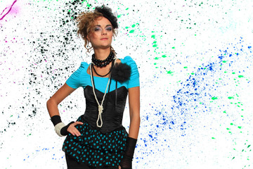 Fashion woman 80's style