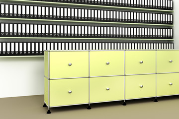 Archives, records storage, 3d illustration
