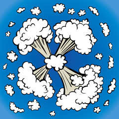 Explosion. Vector drawing