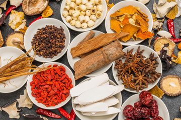 薬膳　漢方　健康食　Chinese medicine with medicinal herbs