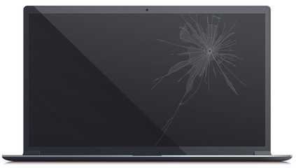 Broken laptop – Illustration