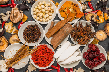 薬膳　漢方　健康食　Chinese medicine with medicinal herbs