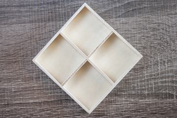 Empty wooden box