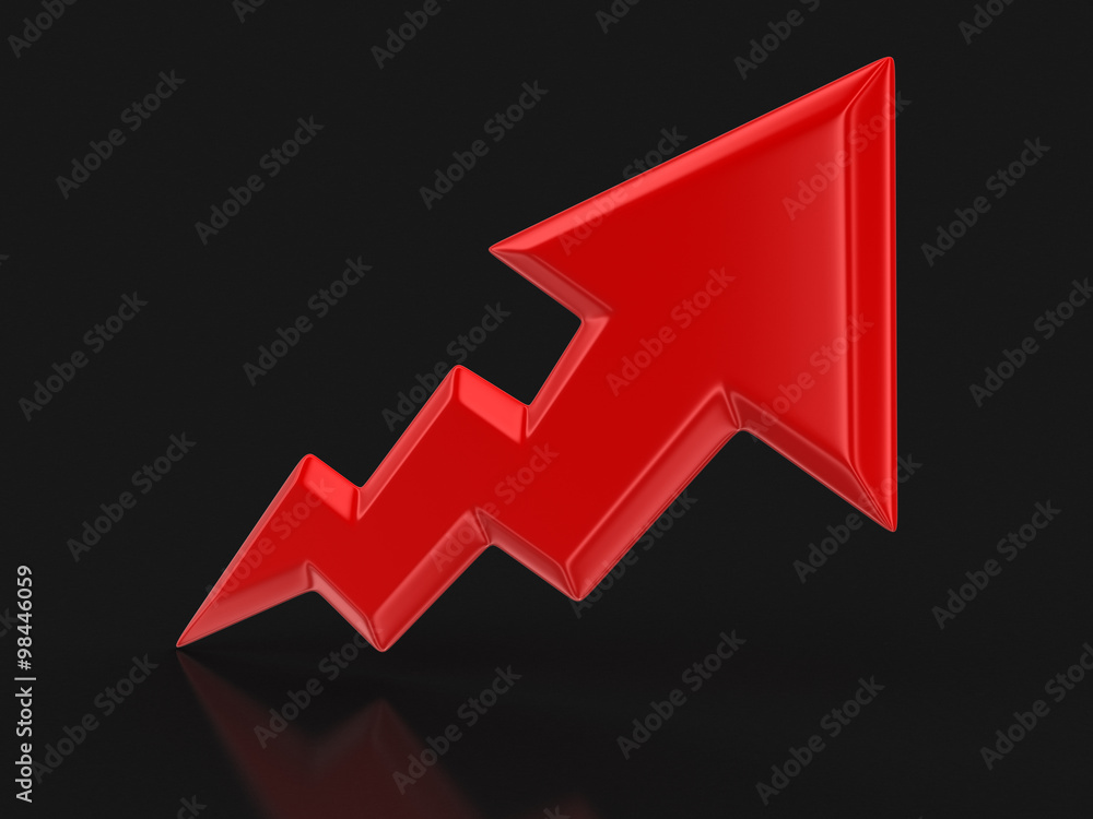 Poster 3d arrow. image with clipping path