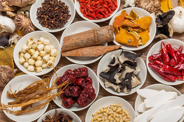 薬膳　漢方　健康食　Chinese medicine with medicinal herbs