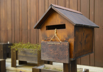 Wooden mail box