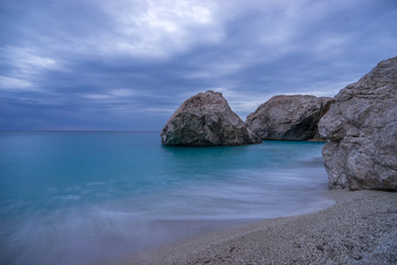 Fototapeta na wymiar Kathisma Beach, Lefkada Island in Ionian Sea,