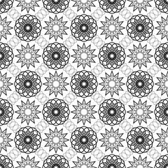 Simple vector seamless black and white background, texture. Endless texture can be used for wallpaper, pattern fills, web page background,surface textures.
