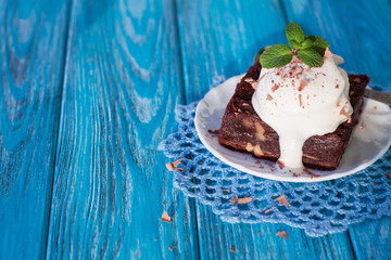 Chocolate nut brownie cake