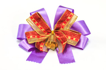 bell and ribbon with bow isolated