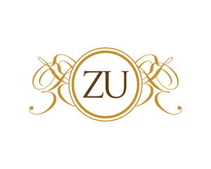 ZU Luxury Ornament Initial Logo