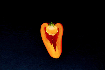 Half Orange Jalapeno Pepper