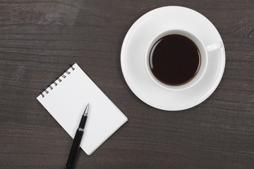 メモとコーヒー