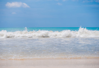 Waves on the sandy beach