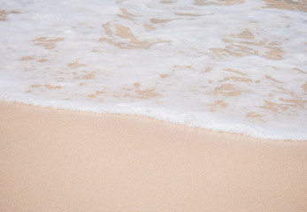 Waves on the sandy beach