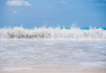 Waves on the sandy beach