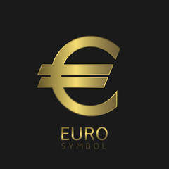 Obraz premium Golden EURO sign