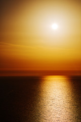 Fototapeta na wymiar in santorini greece sunset and the sky mediterranean red sea