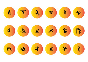 sport vector icons set