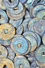 Collection ancient Chinese coins