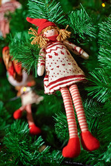 Doll on Christmas tree