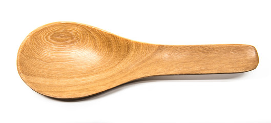 Wooden spoon on White background