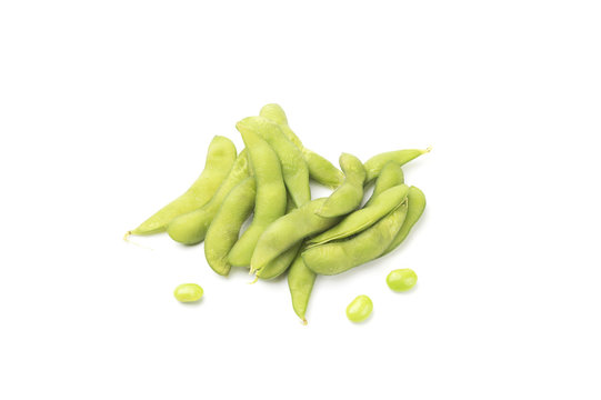 Soy bean isolated on the white background.