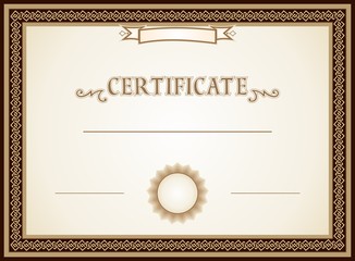 Certificate border, decorations and template