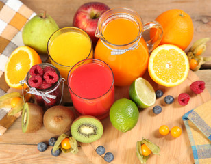 towels and fruits