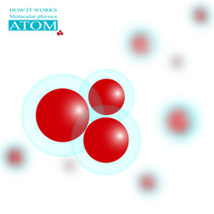 Molecular physics red atom