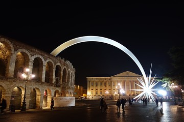 Arena of Verona with comet