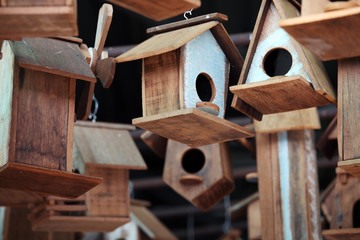 wooden bird house