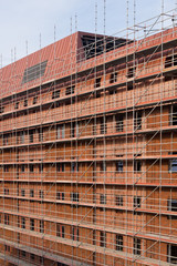 residential bulding scaffolding construction background