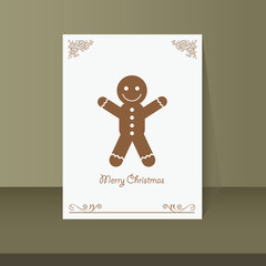 christmas cookies on vintage card