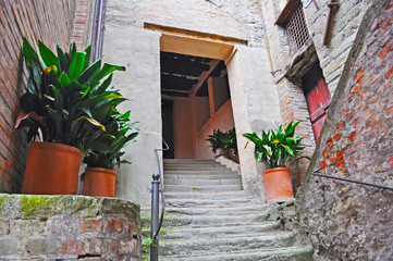 picturesque stairway in San Leo