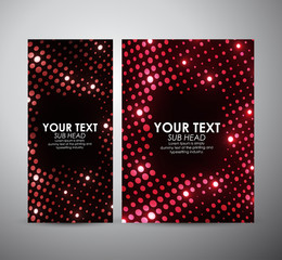 Brochure business design template or roll up. Abstract red Circle