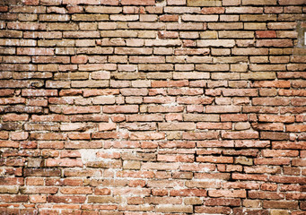 Old grunge brick wall background
