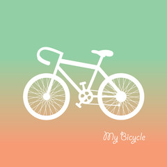 Fototapeta na wymiar retro bicycle vector cartoon
