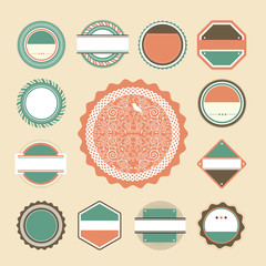 set of retro vintage labels