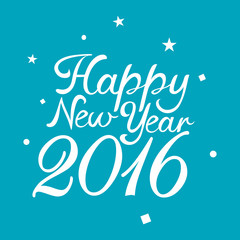 Text Happy New Year 2016