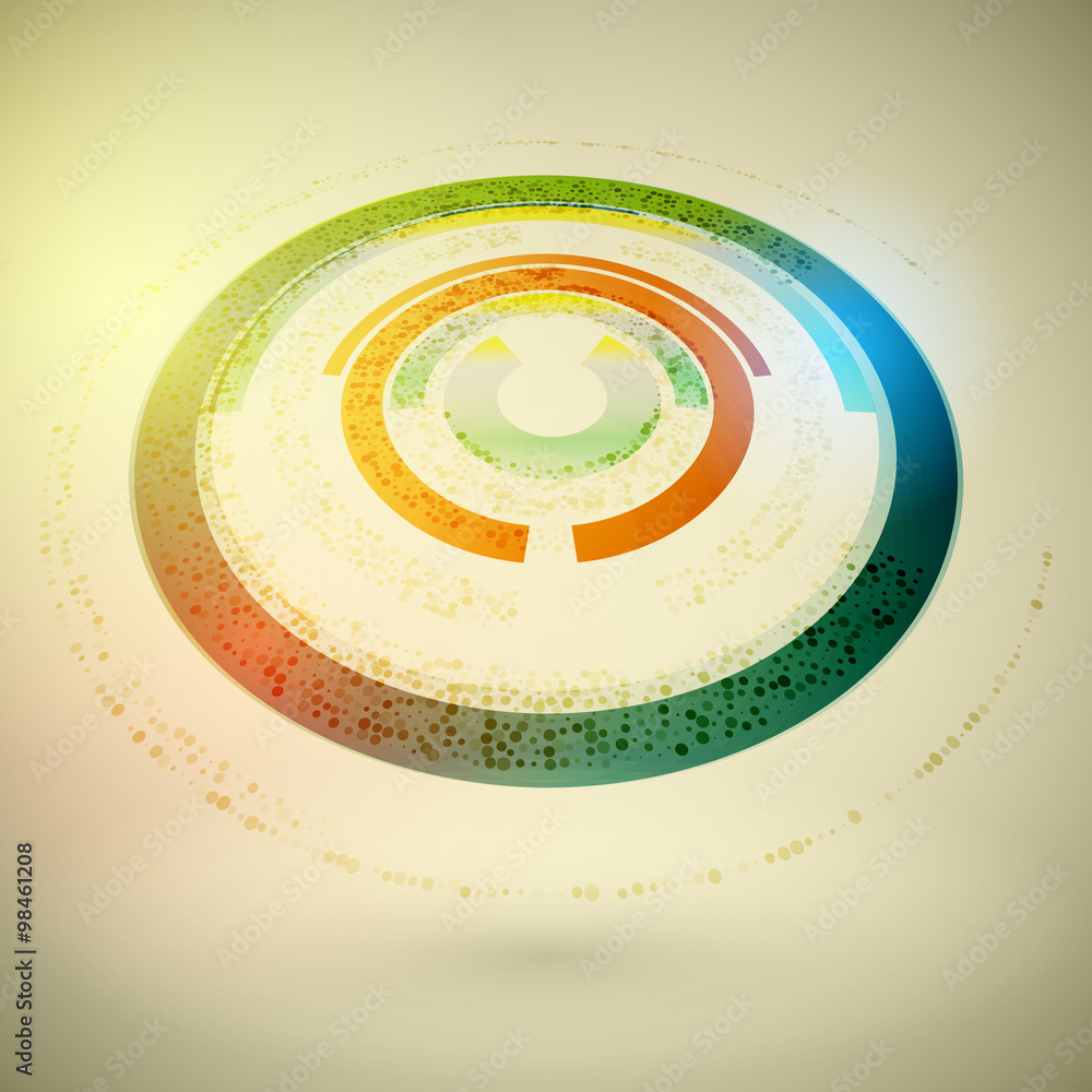 Aufkleber techno geometric vector circle modern science abstract background